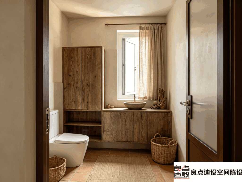 🌿谁懂啊!两居室卫生间装成这样，温柔到骨子里的松弛感直接拉满✨
